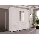 Ver mais imagens de Guarda-roupa New Star 3 Portas 9 Gavetas com Espelho Salleto Branco