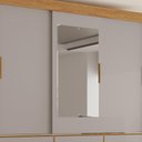 Ver imagem 6 de Guarda-roupa New Star 3 Portas 9 Gavetas com Espelho Salleto Branco