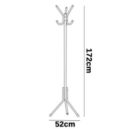 Mancebo Cabideiro Chão Pé Porta Casaco Bolsa Cabide Branco - 4