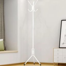 Mancebo Cabideiro Chão Pé Porta Casaco Bolsa Cabide Branco - 2