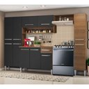 Ver imagem 1 de Armário de Cozinha Completa 261cm Rustic/Preto Emilly Hit Madesa XA