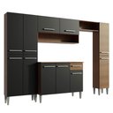 Ver mais imagens de Armário de Cozinha Completa 261cm Rustic/Preto Emilly Hit Madesa XA