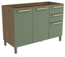 Ver imagem 1 de Armário de Cozinha Balcão 2 Portas e 3 Gavetas 120cm com Pés M624 Botanic Kappesberg