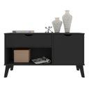 Ver imagem 3 de Buffet Aparador Retrô London Preto Pés Palito Rv Móveis