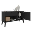 Ver imagem 2 de Buffet Aparador Retrô London Preto Pés Palito Rv Móveis