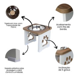 Comedouro Elevado Cachorro Grande Pet Mdf 20cm - 5