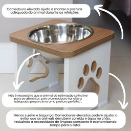 Comedouro Elevado Cachorro Grande Pet Mdf 20cm - 4