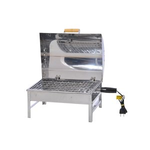 Churrasqueira Elétrica a Bafo com Tampa Portátil Inox 430
