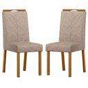 Ver imagem 1 de Cadeira para Mesa de Jantar Anitta Kit 2 Peças Ype Camurça Marrom – New Ceval