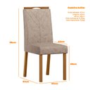 Ver imagem 2 de Cadeira para Mesa de Jantar Anitta Kit 2 Peças Ype Camurça Marrom – New Ceval