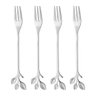 Conjunto 4 Garfos de Aço Inox Aperitivo Leaves Prata - Wolff - 1