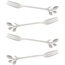 Conjunto 4 Garfos de Aço Inox Aperitivo Leaves Prata - Wolff - 2