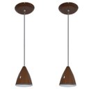 Ver imagem 1 de Kit Com 02 Lustres Pendentes De Aluminio - 17cm x 13cm - Marrom