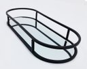 Ver imagem 4 de Bandeja Oval Espelhada Metal Preto Lavabo Multiuso 30x12cm