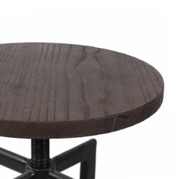 Banqueta Industrial Turner - Assento giratório - Vintage - Preto - 4