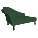 Ver imagem 4 de Recamier Divã para Sala Cecilia Pés Retro Tabaco 1.60cm Suede Verde - Incasa Decor