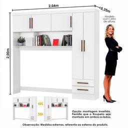 Guarda-roupa Casal Modulado 5 Portas com Cama Hercules 4 Portas 4 Gavetas - 3