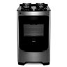Fogão Consul 4 Bocas Cor Inox com Mesa de Vidro e Trempe de Ferro Fundido - Cfo4Var Bivolt - 1