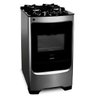 Fogão Consul 4 Bocas Cor Inox com Mesa de Vidro e Trempe de Ferro Fundido - Cfo4Var Bivolt - 4