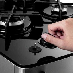 Fogão Consul 4 Bocas Cor Inox com Mesa de Vidro e Trempe de Ferro Fundido - Cfo4Var Bivolt - 5
