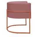 Ver imagem 6 de Kit 4 Poltronas Reforçada Decorativa Sala Nayara Base Ferro Bronze Suede Rose