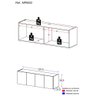 Aparador Buffet Suspenso 4 Portas Multimóveis Mp8002 Rustic - 3