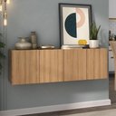 Ver imagem 2 de Aparador Buffet Suspenso 4 Portas Multimóveis Mp8002 Rustic