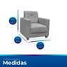 Sofá + 2 Poltrona para Sala de Estar Moderno Confortável Veneza Suede - 6