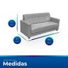 Sofá + 2 Poltrona para Sala de Estar Moderno Confortável Veneza Suede - 7