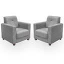 Ver imagem 5 de Sofá + 2 Poltrona para Sala de Estar Moderno Confortável Veneza Suede