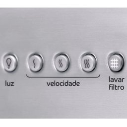 Coifa de Parede Consul 90 cm Inox 5 e 6 bocas com design em vidro e aviso lavar filtro - CAP90AR - 4