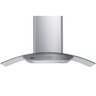 Coifa de Parede Consul 90 cm Inox 5 e 6 bocas com design em vidro e aviso lavar filtro - CAP90AR - 1