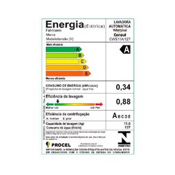 Lavadora De Roupas Consul 11kg Branca 127V CWS11AB - 6