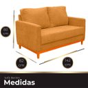 Ver mais imagens de Kit Poltrona e Sofa Berlim 2 Lugar Base de Madeira Tecido Impermeavel Terracota