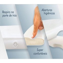 Assento Almofadado Retangular Preto para Vaso - 2