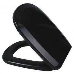 Assento Almofadado Retangular Preto para Vaso - 1