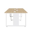 Ver imagem 6 de Plataforma de Trabalho 4 Lugares 1,80m X 1,20m Pé Metal F5 Cor:macadâmia com Branco