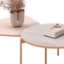 Ver imagem 5 de Mesa de Centro para Sala Pés Metálicos Zira e Nala Quartzo/off - Mpozenato