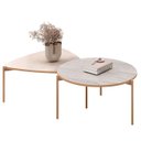 Ver imagem 1 de Mesa de Centro para Sala Pés Metálicos Zira e Nala Quartzo/off - Mpozenato
