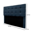 Ver imagem 3 de Cabeceira Cama Box Estofada Solteiro 90 Cm Ananda Suede Azul Marinho