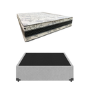 Ver imagem 1 de Cama Base Box Casal Super Confort Suede Cinza + Colchão Casal Super Confort D33 24x138x188