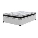 Ver imagem 2 de Cama Base Box Casal Super Confort Suede Cinza + Colchão Casal Super Confort D33 24x138x188