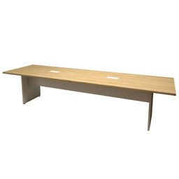 Mesa de Reunião Mac Branco 3,20m X 1,10m 2 Caixas Tomadas F5  - 4