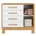 Ver mais imagens de Conjunto Infantil Luar Freijo/branco: Berço Luar Mini Cama + Cômoda Luar + Guarda-roupa Luar