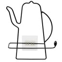 Ver imagem 1 de Porta Papel Toalha Bule Preto Utimil Suporte Aramado Adesivo de Parede Cozinha