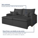 Ver mais imagens de Sofa Retratil Boston 180cm Kc Rei de Casa Veludo Cinza