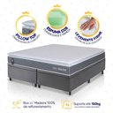 Ver imagem 3 de Conjunto Box Baú Cinza Luanda Cinza Espuma D28 Queen 158x198x69 - King House