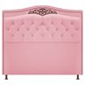 Cabeceira Imperio 140 cm Suede Rosa Bebê - 1