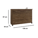 Ver imagem 4 de Comoda Jade 8 Gavetas - Amêndoa