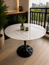 Ver imagem 1 de Mesa de Jantar Saarinen Preto - Redonda 120cm - Mármore Espirito Santo